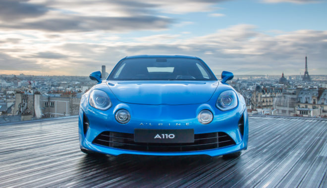 face avant alpine a110 2018 bleue paris